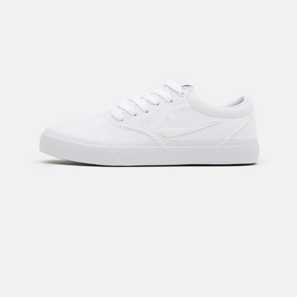 Size 6- Nike SB Charge Canvas Triple White 2020